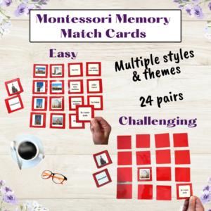 Memory Match Cards-Multiple Designs